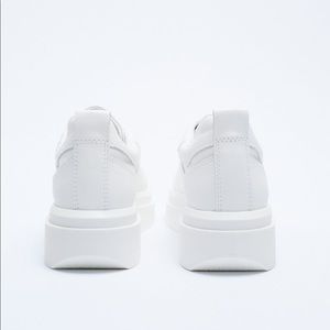 Zara Leather Platform Sneakers, Size 6 NWOT